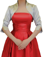 Boléro de mariage en satin unicolore