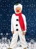 Bonhomme de neige de Noël Costume combinaison blanche avec écharpe pour enfants Déguisements Noël