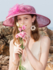 Bonnet chapeau melon chapeau rétro pour femme en organza et fleur de tulle Déguisements Halloween