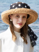 Bonnet de soleil à bord large en fibres de fibres organiques pour femmes; chapeau rétro Déguisements Halloween