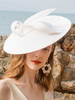 Bonnet Fascinator Femme Ecru Blanc Chapeau Vintage Plumes Déguisements Halloween