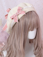 Bonnet Lolita en Laine Fleurie Lolita Doux Déguisements Halloween