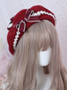 Bonnet Lolita en Laine Floral Doux Béret Lolita Marguerite Déguisements Halloween