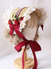 Bonnet Lolita Sweet Lolita Bonnet Dentelle Fleurs Fleurs Déguisements Halloween