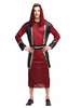 Bordeaux Robe Costume Asiatique Nuit Arabe Costume Homme Déguisements Halloween