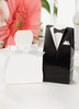 Boîte de papier perle blanche mariage sucre boîte mariée & Groom