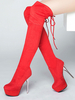 Bottes à bout rond en satin stretch poncé