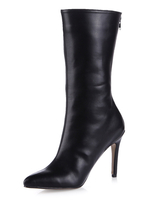 Bottes à talons aigus en Synthétique noir avec zip dans le dos
