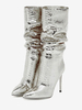 Bottes à Talons Hauts Femme en Cuir Synthétique avec Bout Pointu Unicolore