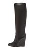 Bottes à Talons Hauts Femme en Cuir Synthétique avec Bout Rond Unicolore