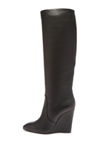 Bottes à Talons Hauts Femme en Cuir Synthétique avec Bout Rond Unicolore