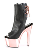 Bottes à talons hauts sexy Peep Toe Lace Up Zipper Stiletto Rave Club Blond Synthétique Lien arrière Sexy Bottines