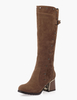 Bottes à talons épais en Synthétique avec rivet