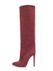 Bottes au Genou à Talons Hauts Femme avec Bout Rond Unicolore