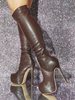 Bottes au genou sexy à talons aiguilles chaussures femmes