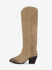 Bottes au genou simples à talon chiot pour femmes