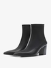 Bottes Chelsea Chaussures Homme Bottines Noir Polyester Bout Carré Talon Haut