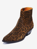 Bottes Chelsea pour hommes Bottes de bal courtes à bout pointu en crin de cheval marron café