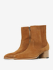 Bottes Chelsea pour hommes Bottines courtes à bout carré en cuir orange