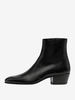 Bottes Chelsea pour hommes bottines noires à bout rond et courtes pour bal de promo