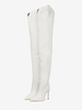 Bottes Cuissardes Blanches Femmes Bout Pointu Sur Le Genou Bottes Western