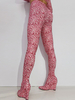Bottes Cuissardes Pantalon Imprimées Talon Compensé Femme Sexy