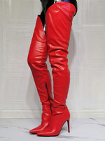 Bottes cuissardes sexy à talon aiguille pour femmes