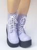 Bottes de lolita Pourpres unicolore plate-forme Déguisements Halloween