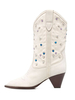 Bottes de mid de mixte au talon au cône des femmes en bottes