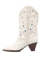 Bottes de mid de mixte au talon au cône des femmes en bottes