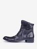 Bottes de travail Martin pour hommes en cuir de vachette classique noir bottines courtes à lacets