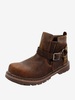 Bottes de travail pour hommes Chelsea Boots en cuir de vachette classique marron café bottines courtes