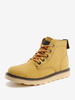 Bottes de travail pour hommes en cuir de vachette bottines courtes classiques jaunes