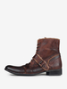 Bottes de travail vintage pour hommes en cuir de vachette classique marron café Chukka bottines courtes zippées à la cheville