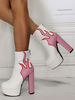 Bottes femme talon épais plateforme