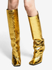Bottes hautes à bout carré et talons hauts bottes au genou