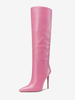 Bottes hautes à talons hauts et bout pointu bottes au genou à talons aiguilles