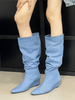 Bottes hautes au genou pour femmes bottes compensées souples