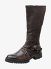 Bottes Hautes Hommes En Cuir En Boucle Bottes De Chevalier Classique Marron Café
