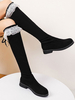 Bottes Lolita Flat Micro Suede Upper Round Toe Chaussures Lolita
