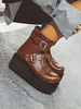 Bottes Lolita gothiques Boucle en cuir Synthétique Bout rond Chaussures Lolita Déguisements Halloween