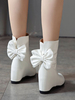 Bottes Lolita Nœuds Bout Rond Talon Caché Bottines Lolita