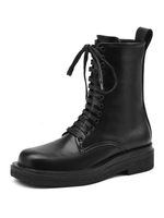 Bottes Martin Femme Bottines à lacets noires à bout rond