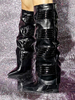 Bottes Mi-longues À Talons Compensés Chaussures Pour Femmes Bottines