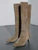 Bottes Mi-Mollet En Daim Conçues Bottes Souples À Bout Pointu À Talon
