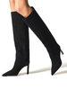 Bottes Mi-mollet Femme à Talons Hauts avec Bout Pointu en Cuir Synthétique Unicolore