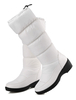 Bottes mi-mollet mocassin à bout rond en coton polyester unicolore