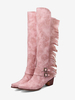 Bottes mi-mollet pour femmes tige en micro-suède bout pointu talon aiguille