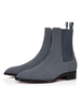 Bottes montantes pour hommes Fabuleuses bottines en cuir suédé à bout carré