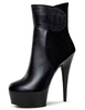 Bottes noires ciel haute plate-forme Synthétique talons hauts pour femmes